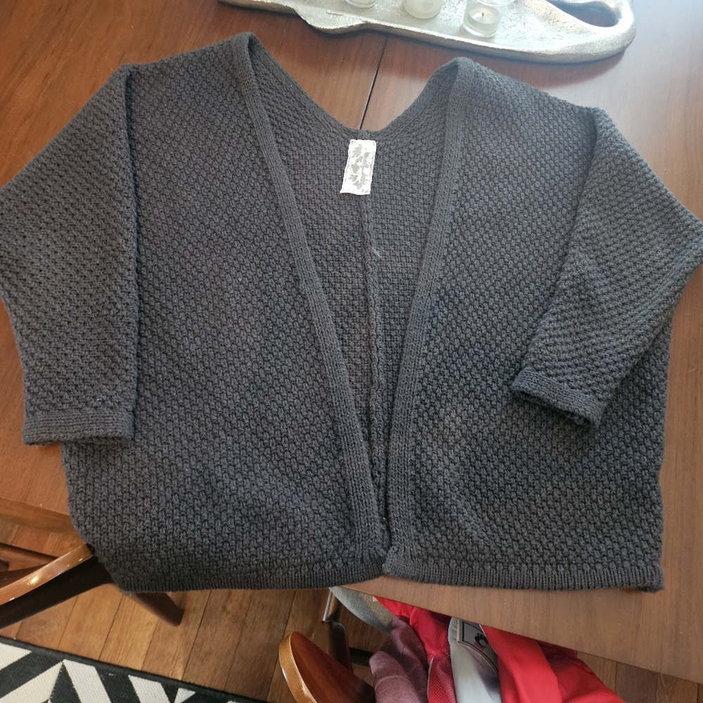 Sadie & Sage Charcoal Textured Cardigan